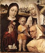 BORGOGNONE, Ambrogio Madonna and Child, St Catherine and the Blessed Stefano Maconi fgtr oil painting on canvas